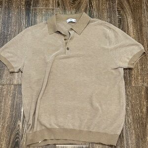 Mango Beige Polo. Size Large